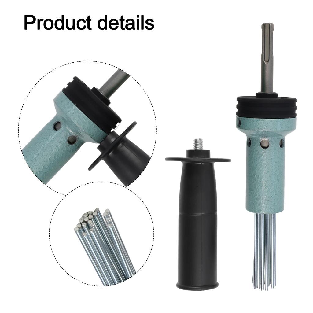 SDS Shank Electric Hammer Needle Scaler Adapter for Rust Removal Concrete Drilling and Cleaning with 18 Needle Design