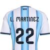 adidas Originals 2026 World Cup Argentina National Team Lautaro Martinez Home Dry-Fit V-Neck Soccer Jersey Player Version Unisex Jersey JM5897-22