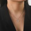 Lucktune Cute Cat Love Pendant Necklace Stainless Steel Animal Chain Necklace for Women Couple New Trendy  Jewelry Gift