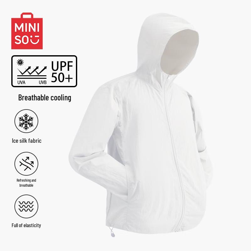 MINISO Men's UPF50+ Cooling Hooded Sun Protection Jacket