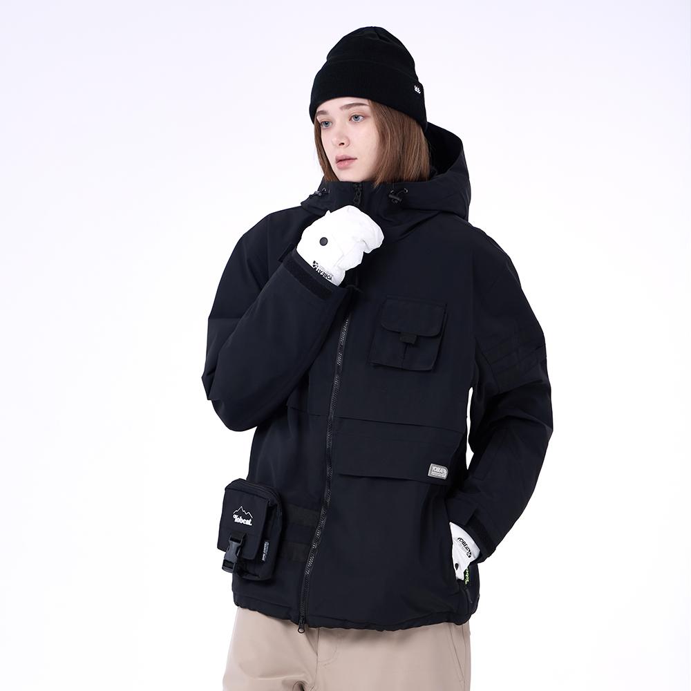 Yobeat Accordion Snowboard Jacket Black