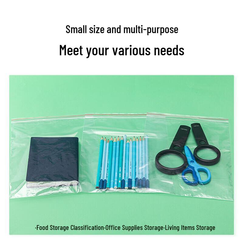Deli Self-Sealing Transparent Plastic Bags