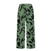 Women's Fashionable Floral Print Straight Leg Pocket Elastic Waist Casual Pants Pants