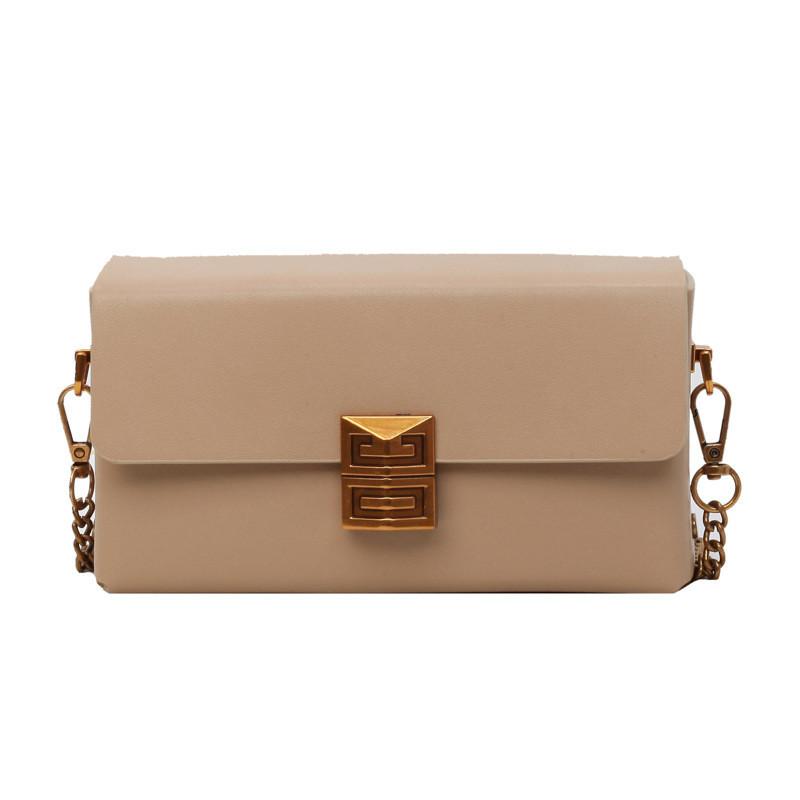 

IELGY Женская сумка-коробка, элитная модная сумка на плечо подмышками, простой и универсальный мессенджер в стиле ретро. абрикосовый