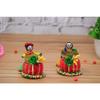 Recycled Material Rajasthani Raja Rani Puppet/Dolls Decorative Tealight Candle Holder (Pack of 2)