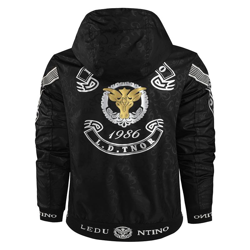 Men's Hooded Military Jacket Casual Windbreaker Bomber Lightweight Jackets Hoodies Coat with Multi Pockets Zip Front Cargo Army Windbreaker for Men