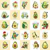 50 Cartoon Avocado Stickers Cute Cute Avocado Stickers Internet Celebrity Fruit Ins Style Personal Stickers