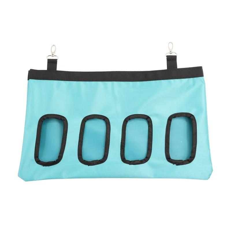 4 Holes Hay Bag Hanging Pouch Feeder Holder Feeding Dispenser Container for Rabbit Pig Small Animals Pet Bunny Cage Accessories