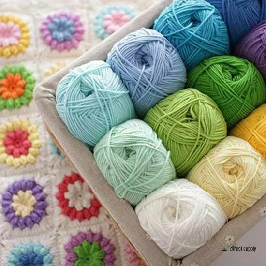 Milk Cotton Yarn Pack for DIY: Medium-Thick Scarf, Crochet Slippers, Handmade Knitting Bags