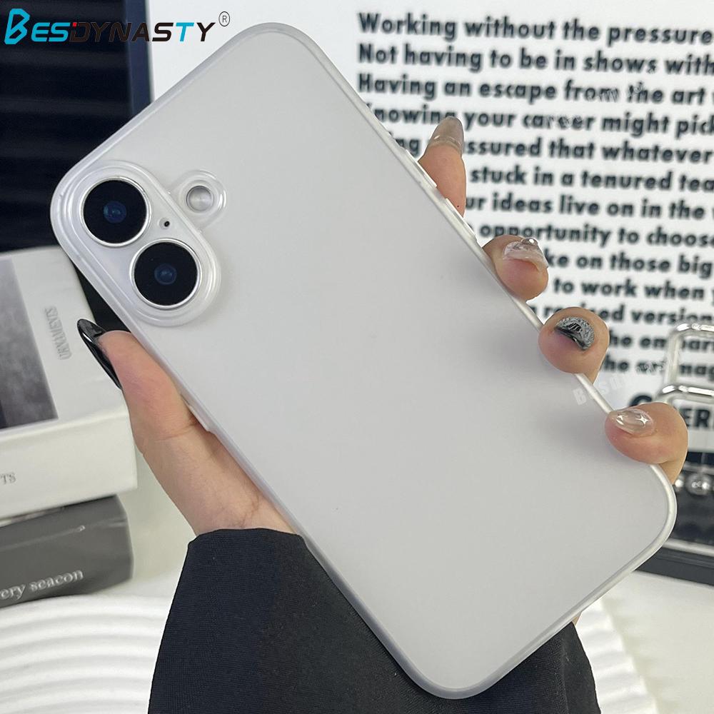 0.3mm Ultra Thin Matte Armor Translucent Case For iphone 16 Pro Max 16 Pro TPU Silicone Soft Cover 16 Color Funda 16 Plus