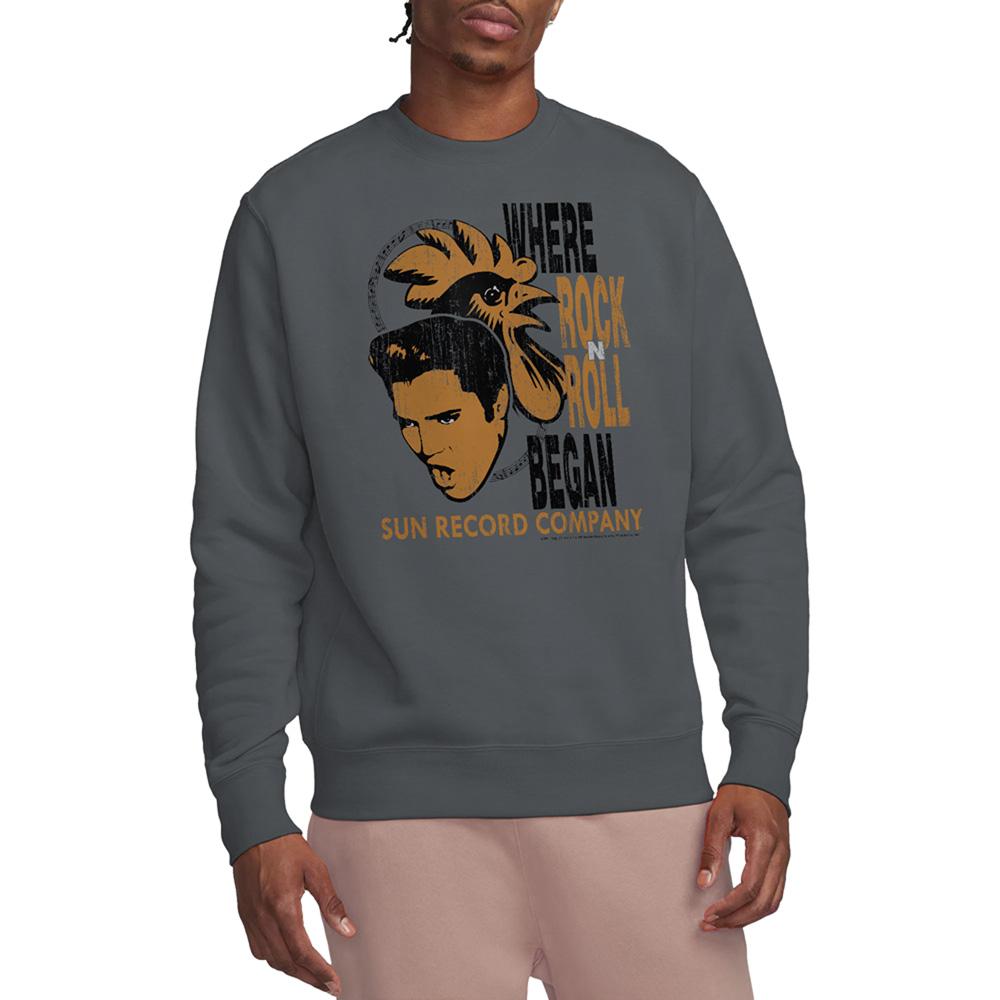 Elvis Presley Unisex Adult Rooster Sun Records Sweatshirt