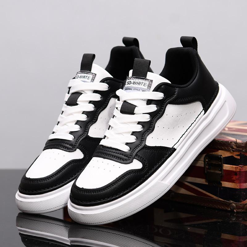 Spring and autumn heightened leather soft soles, summer breathable casual board shoes, trendy shoes 2 comfortable