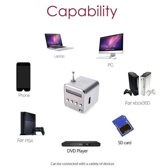 1/2 ks Bluetooth-kompatibilní Mini reproduktor Digitální displej Stabilní připojení Vodotěsný Dobíjecí FM rádio Přehrávač hudby