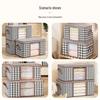 Trendy Houndstooth Foldable Storage Box with Window - Non-Woven Fabric for Underwear