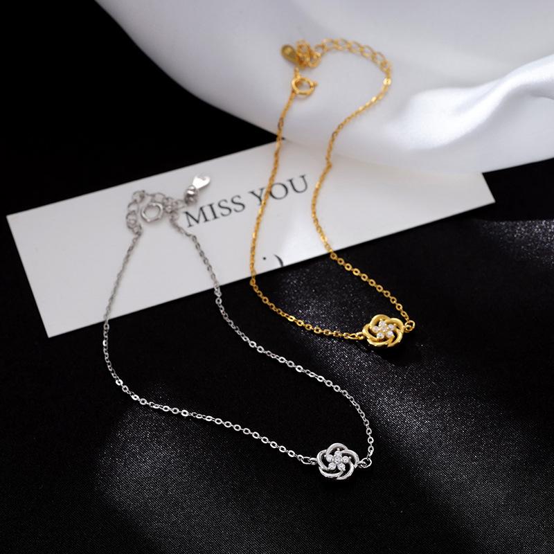Banyan Tree S925 Silver Camellia Bracelet: Fresh Floral Design for Women, 2023 Trend