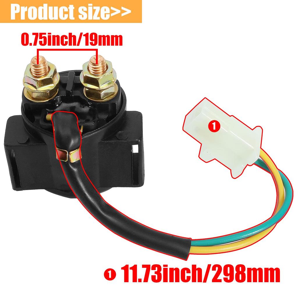 QAZAKY Starter Solenoid Relay Yamaha Badger Big Bear Breeze Champ Grizzly Kodiak Radian Moto-4