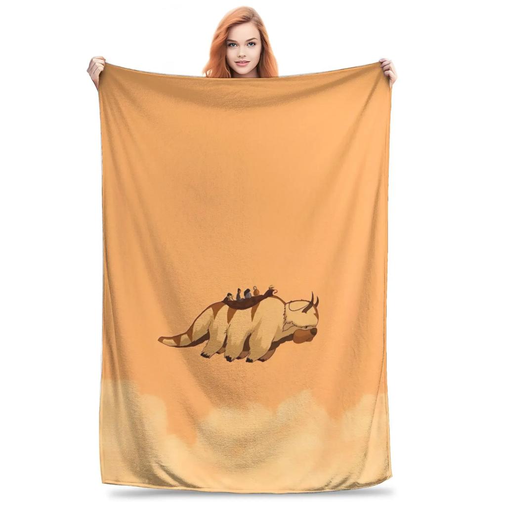 Avatar The Last Airbender Appa Peluche Coperta Plaid Flanella Calda Decorazione Copriletto di Qualità Regalo per Bambini Casa