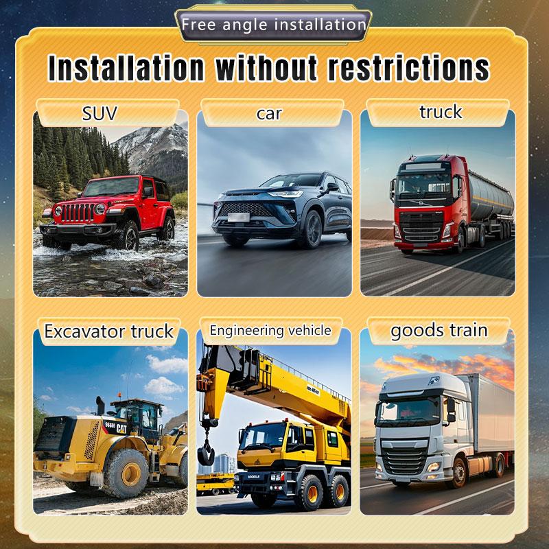 4-Linsen Auto Frontgrill LED-Licht Abblend-/Fernlicht Gelb/Weiß, RGB Tagfahrlicht & Blaue Linse Scheinwerfer Nebelscheinwerfer für Auto Motorrad 4x4 12V 24V