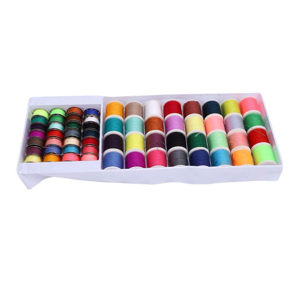 60pcs Multi Color Sewing Thread Kit Polyester Thread Mini Bobbins For Hand & Machine Sewing