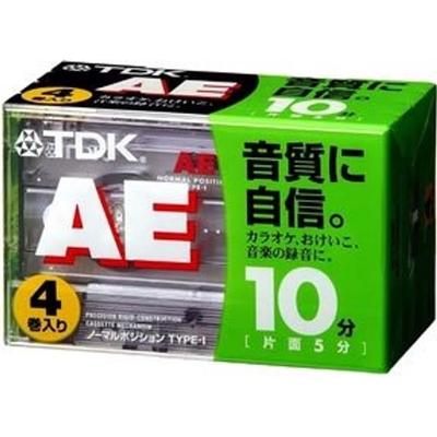 TDK Audio Cassette Tape AE 10 Minute 4-Pack [AE-10X4G]