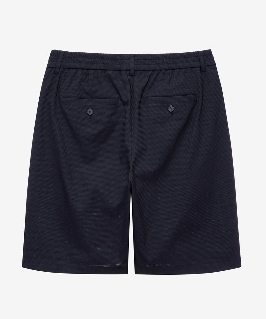 MINDBRIDGE [Air Cool] Air Hole Full Elastic Waist Black Half Pants