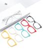 6 in 1 Multi-Color Clip Glasses Anti-Blue Light Fashion Matched With Prescription Glasses Frame Square TR Spring Hinge Glasses