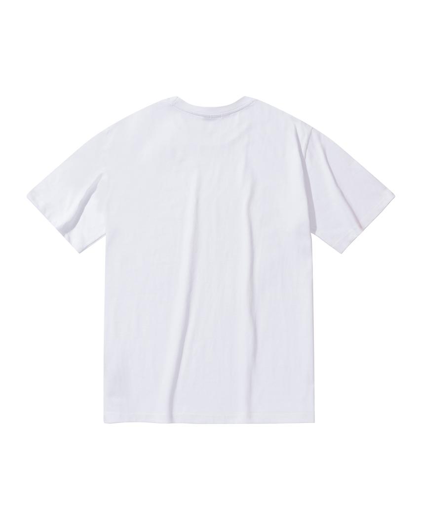TEDDYISLAND Embossed Logo Short Sleeve White