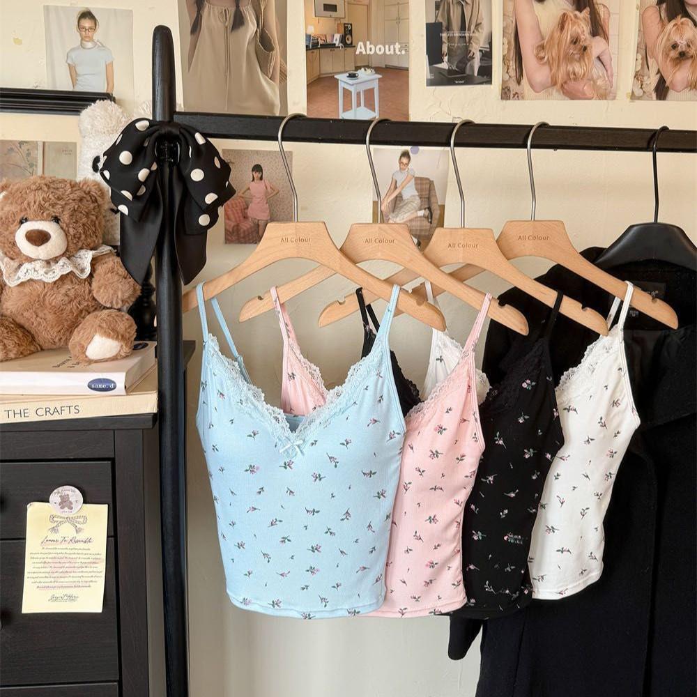 Pure Desire Bloemen Kant Camisole met Borstkussentjes - Slank en Stijlvol Bandeau Topje