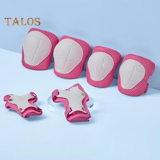 7Pcs/Set Kids Cycling Protective Gear Kit Roller Skate Skateboard Skating Bike Scooter Adjustable Helmet Knee Elbow Pad Wrist Guard Protector