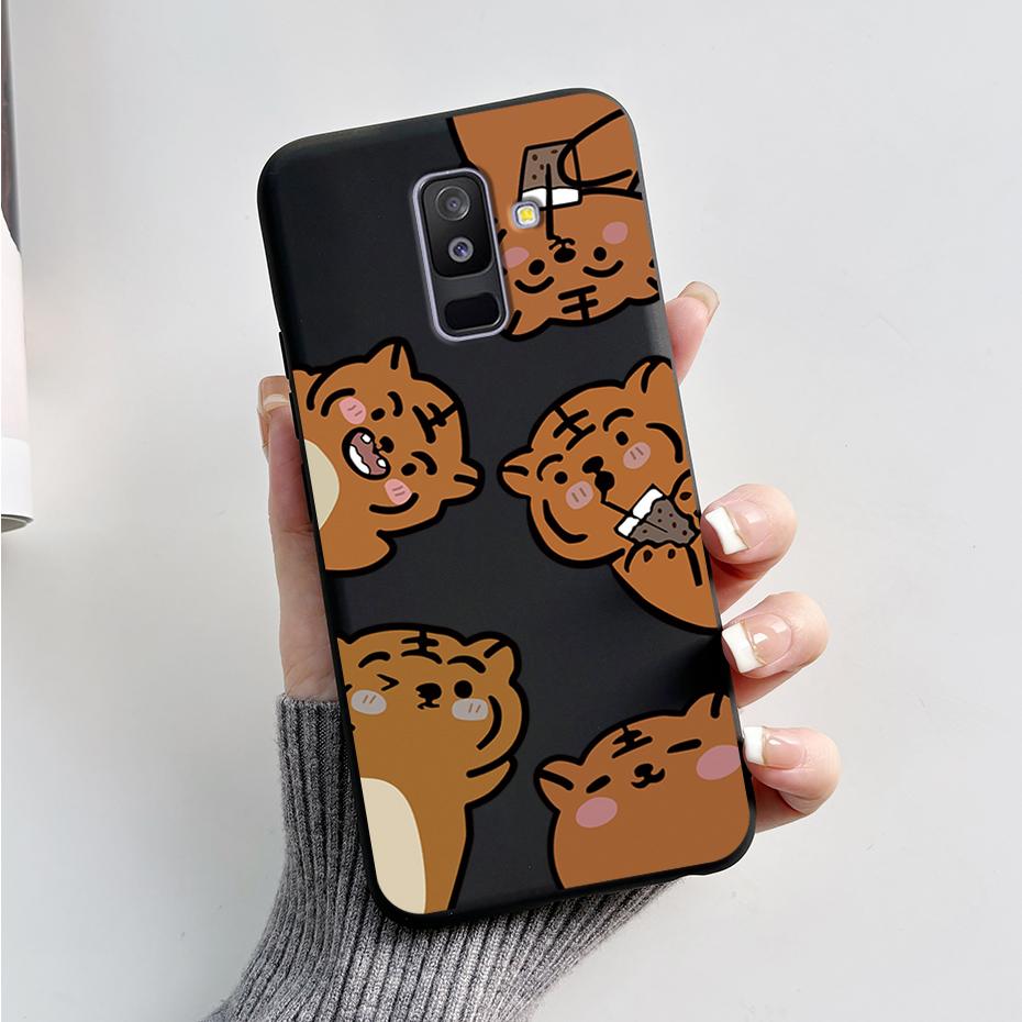 Painted Case For Samsung Galaxy A6 Plus Covers For Samsung A7 2018 A750 Cases For Samsung A9 2018 Cute Cartoon Protective Coques