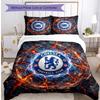 Chelsea FC Pattern Printed 3PCS Bedding Set Soft Skin-Friendly Washable Duvet Cover & Pillowcases Set All Season Bedroom