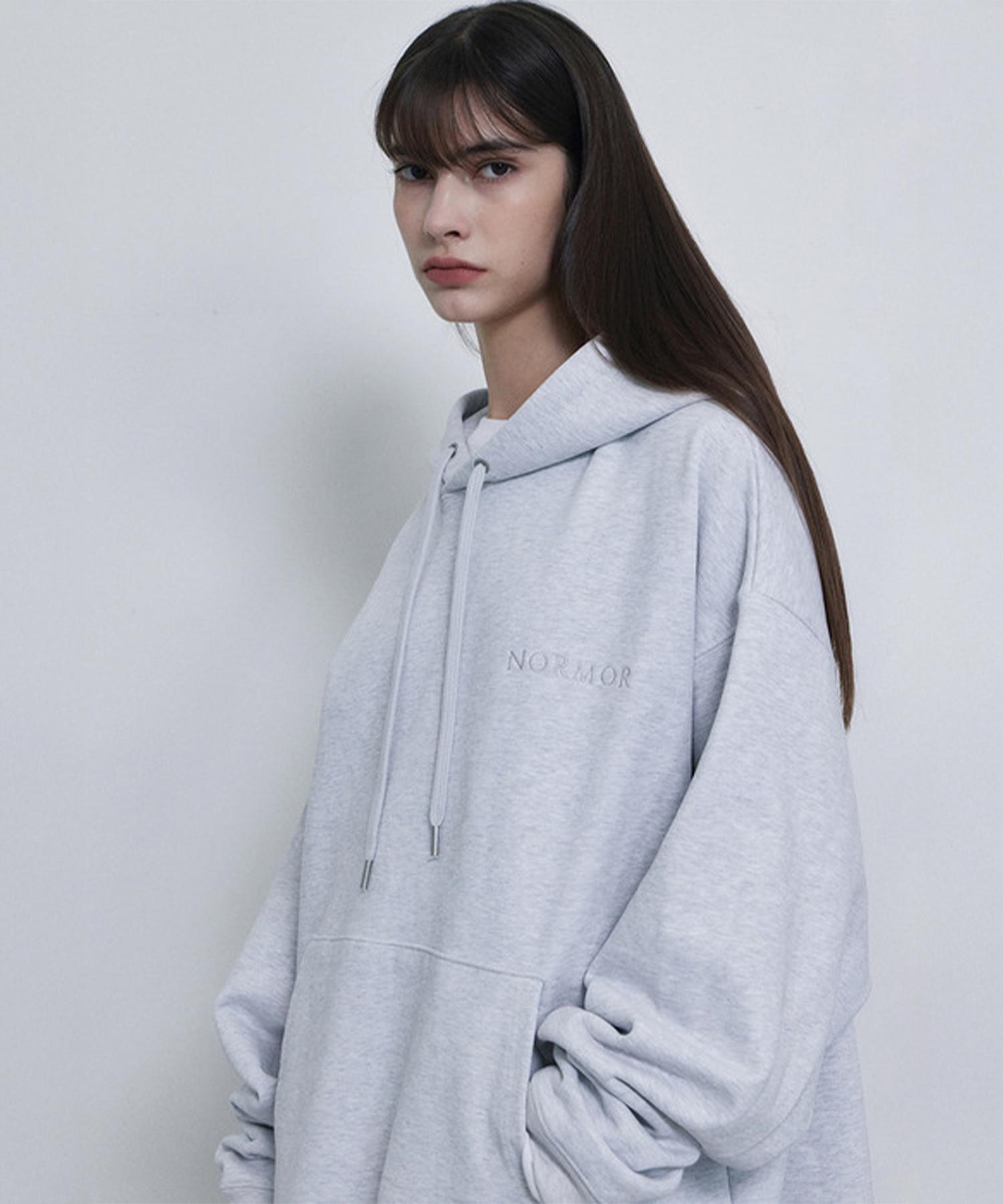 Серый худи с вышивкой Nomer Gray/S