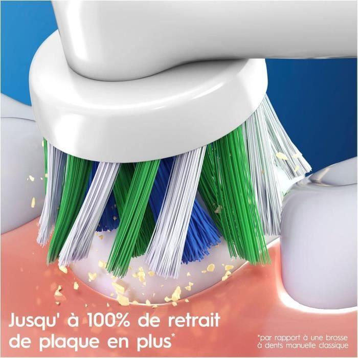 Brossettes de rechange - oral-b - crossaction - pack de 8 - inclinaison 16° - technologie cleanmaximiser