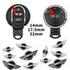 Metal Car Remote Key Emblem Badge Radio Button Sticker Logo For Mini Cooper One S JCW F54 F55 F56 F57 F60 R55 R56 R57 R60 R61