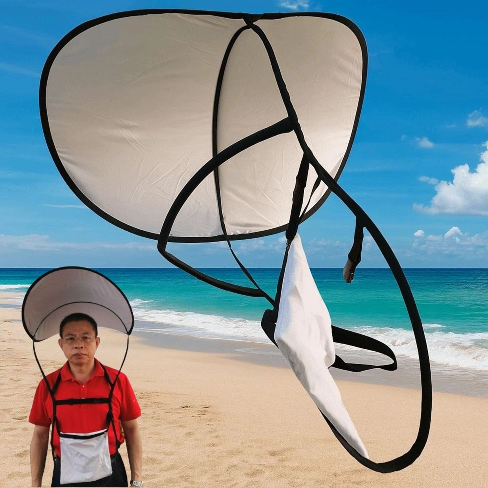 Foldable Fishing Umbrella Hat Sun Protection Backpack Sunshade Board  Outdoor