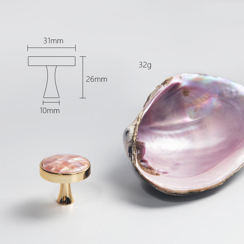 Natural Shell/ Lattice shape knob Dresser Drawer Knobs Pulls Handles/Cupboard Pink Knobs Furniture Cabinet Handle