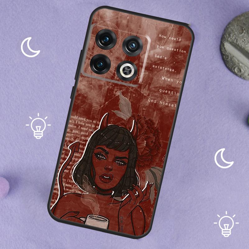 Aesthetic Devil Woman Bad Girl For OnePlus 15 13 12 11 13R 12R 10R 13T 10T 8T Case For OnePlus Nord 5 CE 3 2 4 Lite N20 N30