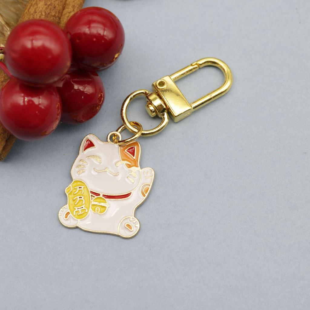 Lucky Cat Keychain Charm for Students - Kaki Kaki Ru Yi Bag Accessory