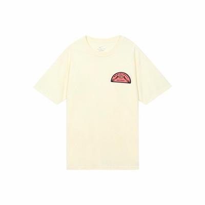 Men's Vintage American Badge Print Short-Sleeve T-Shirt Coconut Milk Color