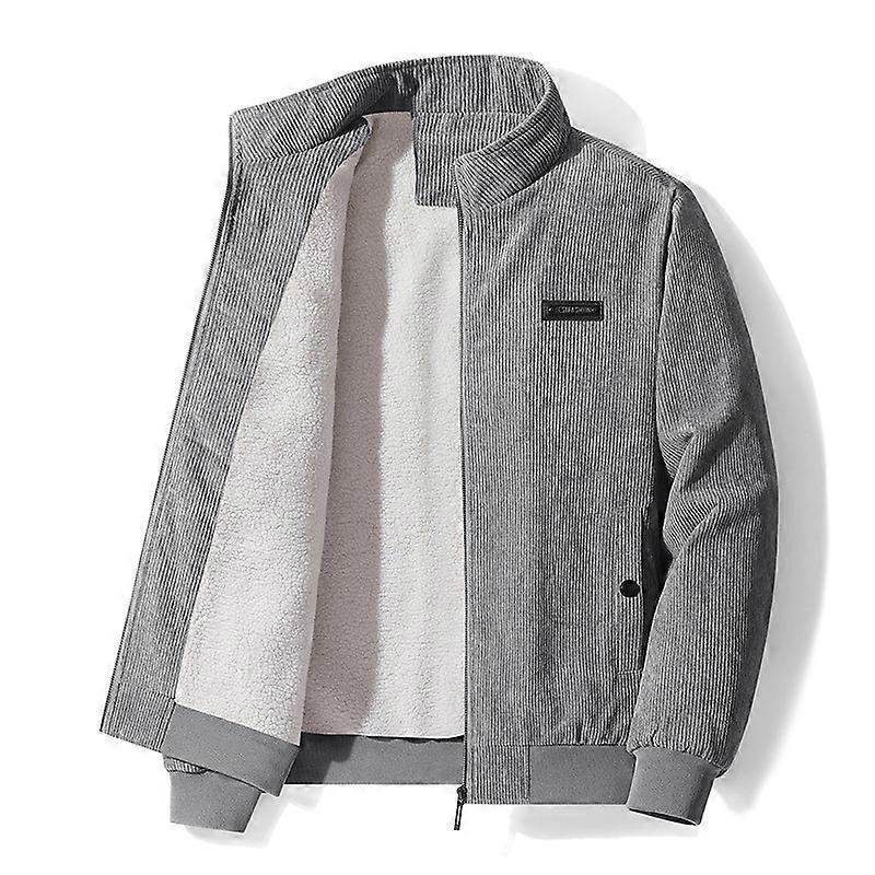Jachete de Corduroy pentru Bărbați Paltoane Calde de Iarnă Jachete de Iarnă din Fleece Îmbrăcăminte Exterioară pentru Bărbați Paltoane Casual de Iarnă Jachete Casual pentru Bărbați de Bună Calitate