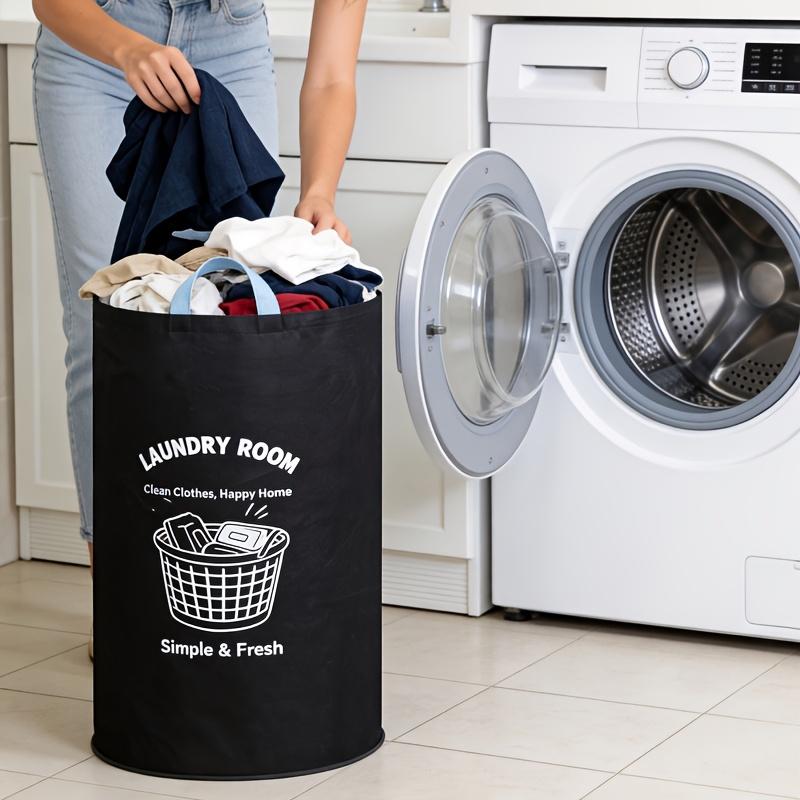Large Capacity 600D Oxford Cloth Foldable Laundry Basket with Printed Pattern, Laundry Baskets