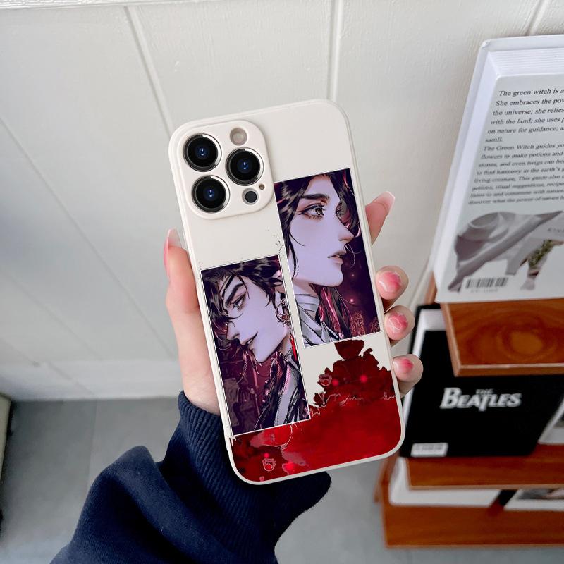 Heaven Official's Blessing Original Square Liquid Silicone Phone Case For iPhone 14 11 12 13 Pro Max X XS XR 7 8 Plus DIY Cover