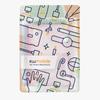 kwmobile 6x File A4 Clear File 24 x 31 cm Clear Case File Case Receipt Holder Clear Pocket Pink - Semi-transparent/Blue/Dark