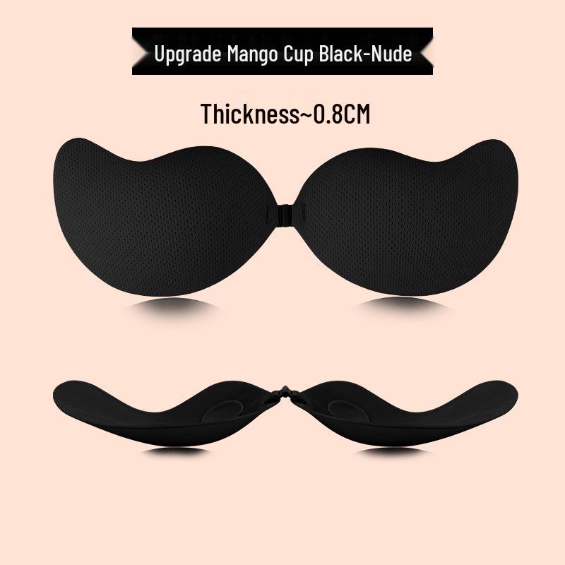 Mangoförmige selbstklebende Push-Up-BH-Einlagen: Atmungsaktive, unsichtbare Nippelabdeckungen für große Brüste - Anti-Hänge-Unterstützung für Hochzeitskleider