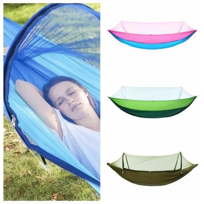 Hamac Filet Anti-Moustiques Ultra-Léger Respirant Portable Hamac en Nylon Anti-Basculement Hamac de Camping Randonnée