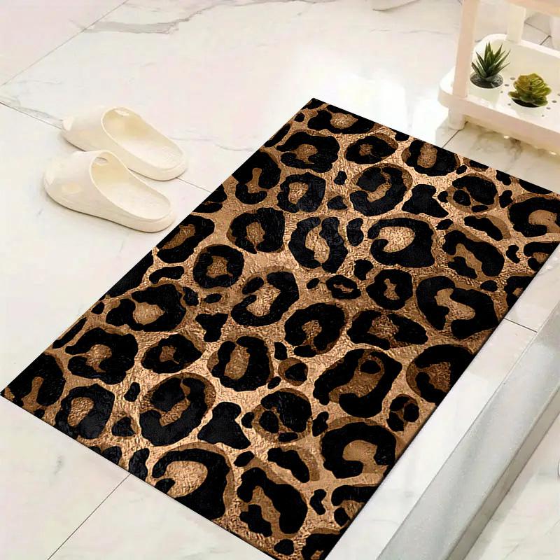 Leopard Pattern Carpet Rug for Living Room Bedroom Home Sofa Decoration,Kids play Non-slip Floor Mat