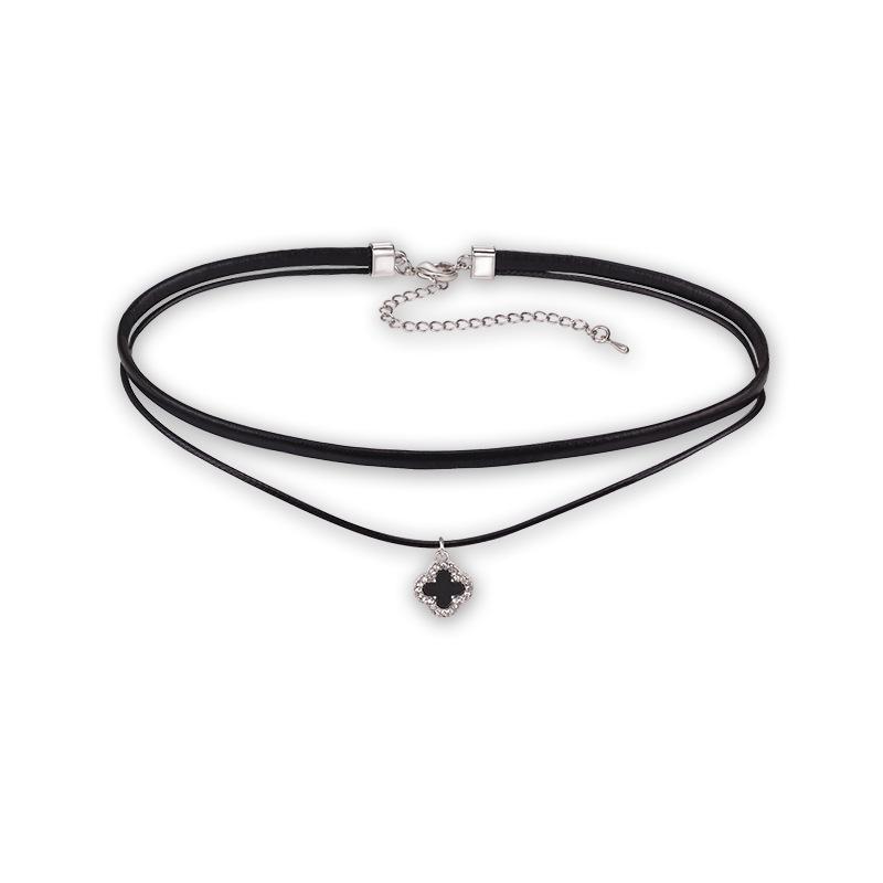 Sophisticated Geometric Choker Necklace For Women Fashionable Double Layer Korean Jewelry