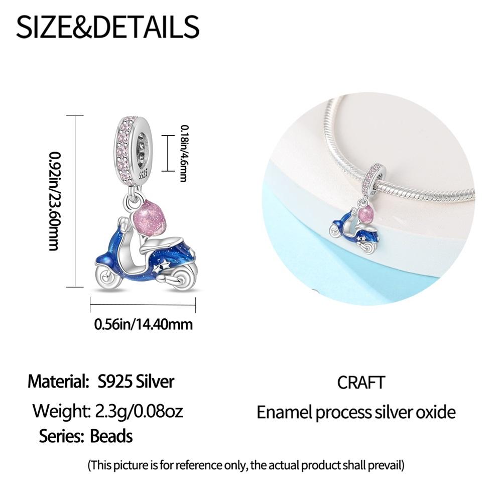 Authentic Charm Bead Charms copper Romantic Electric Vehicle Pendant Bead Charms Compatible With Bracelets Women Jewellery Making Diy Gift