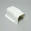 75*65mm Air Cond Lineset Cover System White PVC Coupling End Cap Cover Flat Elbow Weather Resistance Wall Cap Connection Lines