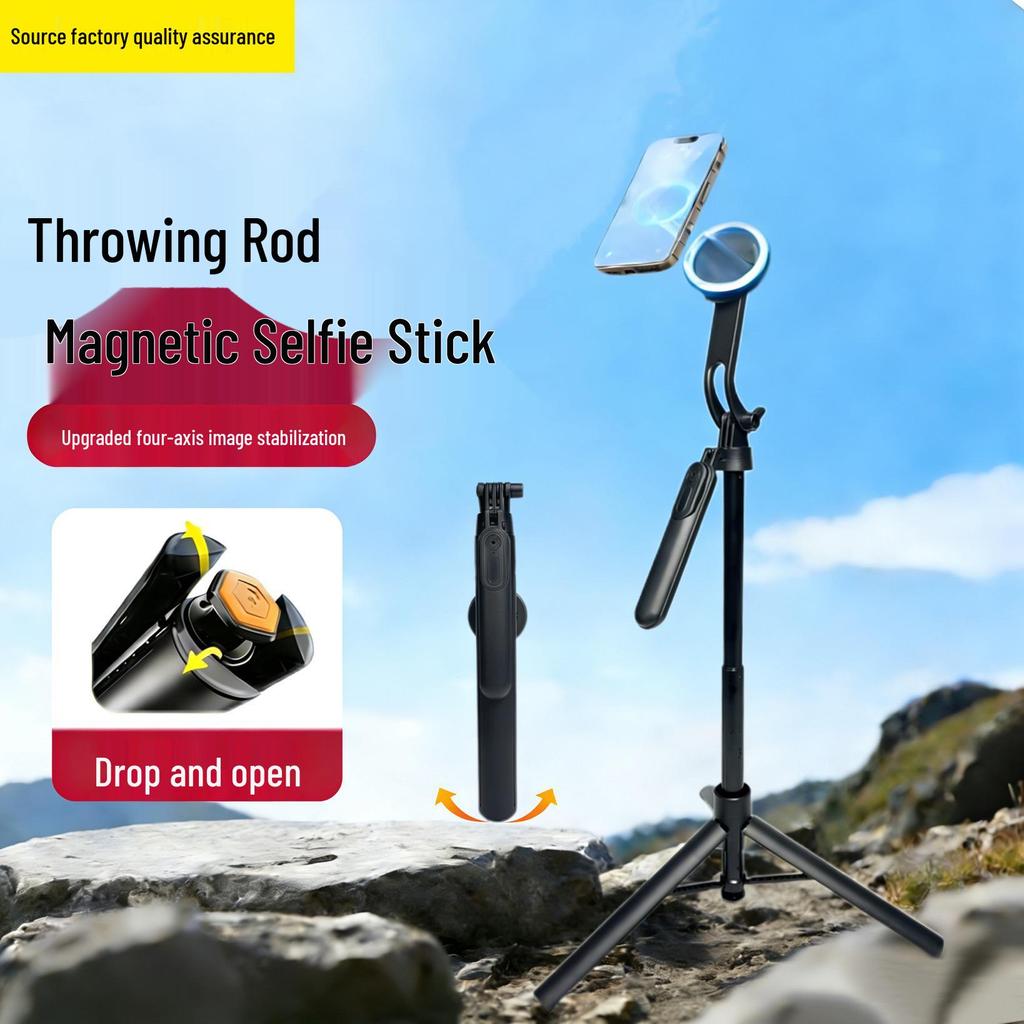3-in-1 Magnetic Selfie Stick with Remote and Tripod for Outdoor Mobile Photography